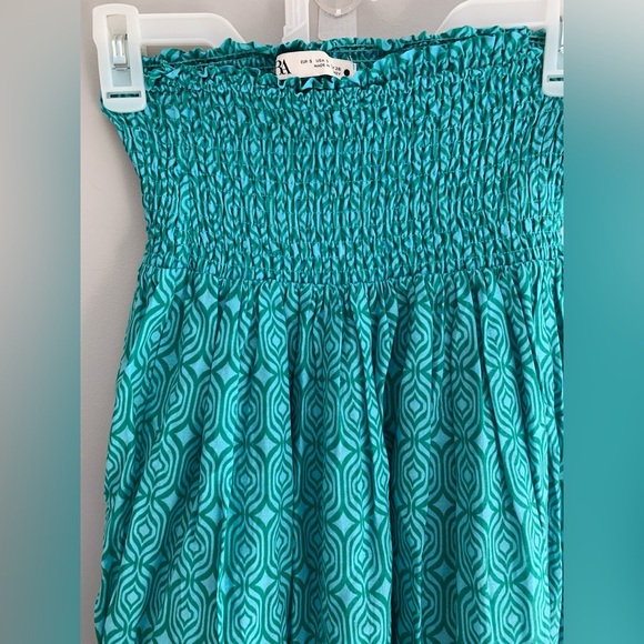 Womens Zara Geometric Long Sleeve Collared Tied Blouse & Smock Tiered Skirt SetL - Picture 9 of 15